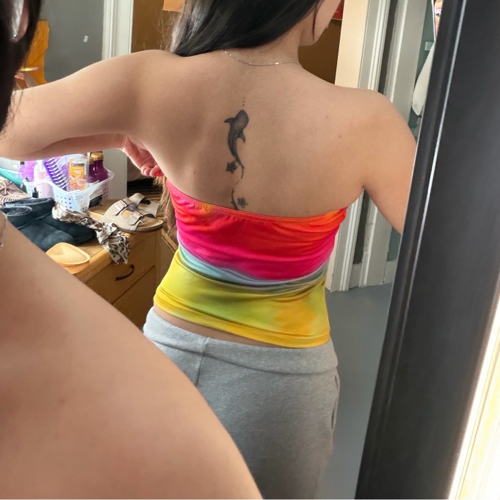 Vibrant Multicolor Tube Top - Picture 2 of 2